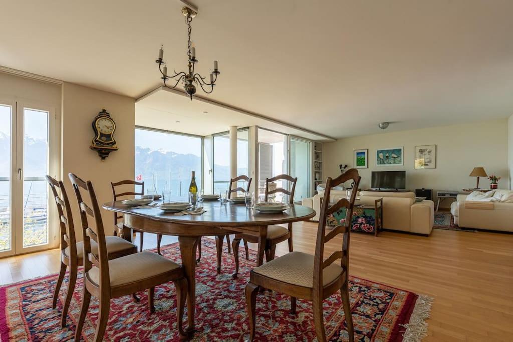 Lakeside-Apartment-1 Grand Appartement Familial Avec 2 Terrasses Et Vue Panoramique Vevey Eksteriør bilde
