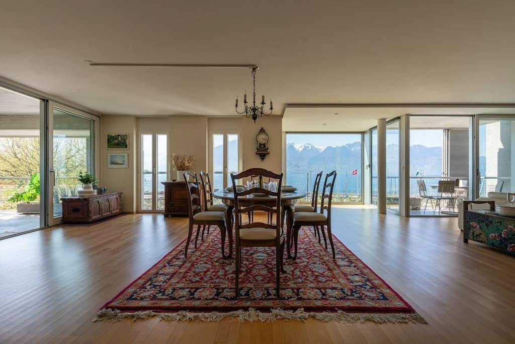 Lakeside-Apartment-1 Grand Appartement Familial Avec 2 Terrasses Et Vue Panoramique Vevey Eksteriør bilde
